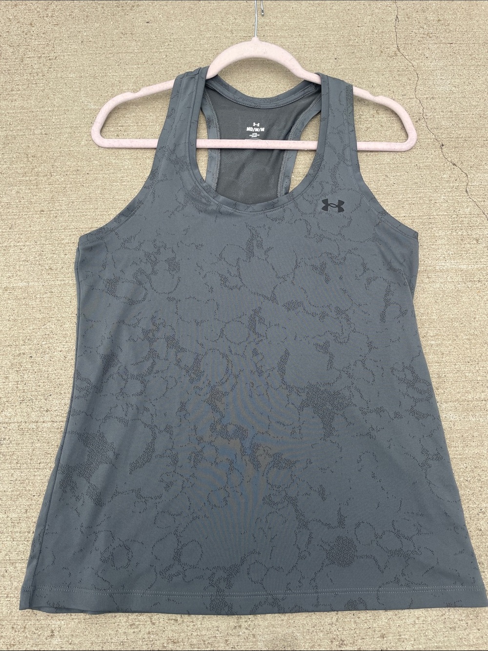 Under Armour Slate Gray Jacquard Racerback Tank